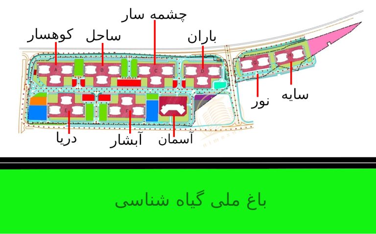 اسامی قطعه بلوک های پهنه D چیتگر